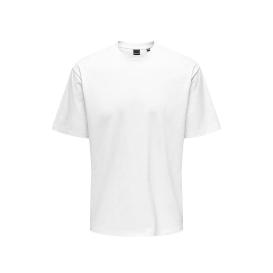 Only & Sons White Organic Cotton T-Shirt
