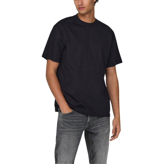 Only & Sons Black Organic Cotton T-Shirt