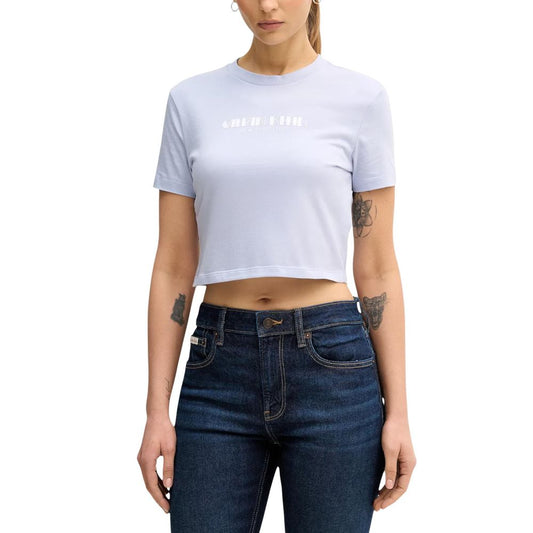 Calvin Klein Jeans Purple Cotton T-Shirt