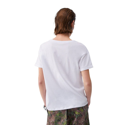 Liu Jo Cream Cotton T-Shirt