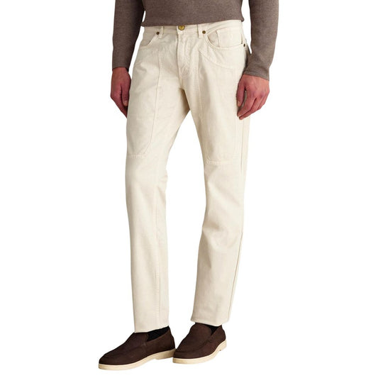 Jeckerson White Elastane Skinny Pants