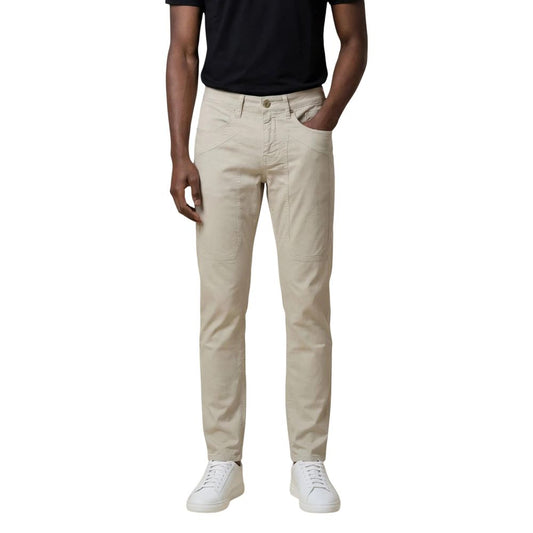 Jeckerson Gray Elastane Skinny Pants