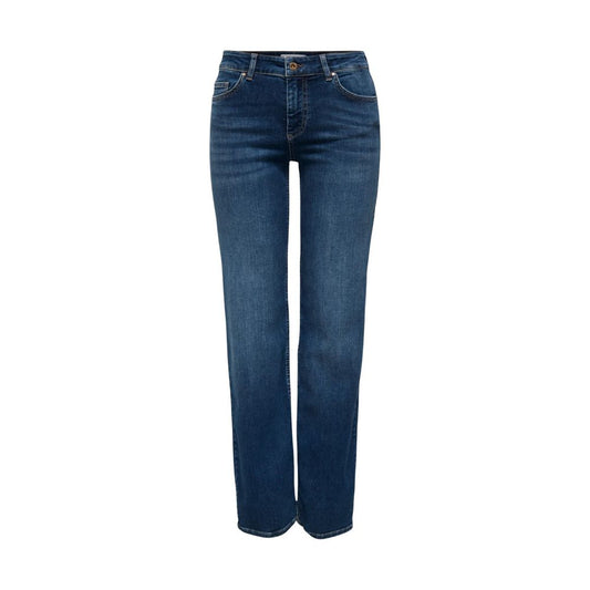 Only Blue Cotton Bootcut Jeans