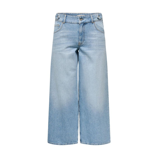 Only Light Blue Cotton Mom Jeans