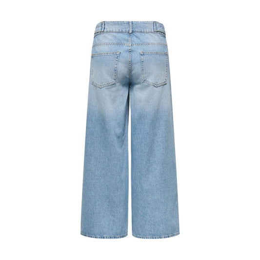 Only Light Blue Cotton Mom Jeans