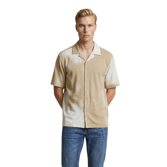 Only & Sons Beige Viscose Shortsleeve Shirt