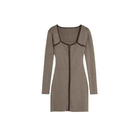 Desigual Brown Viscose Midi Dress