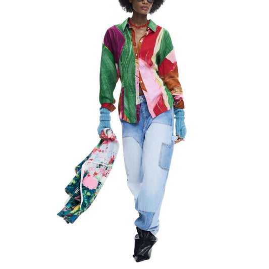 Desigual Bicolor Lyocell Blouse