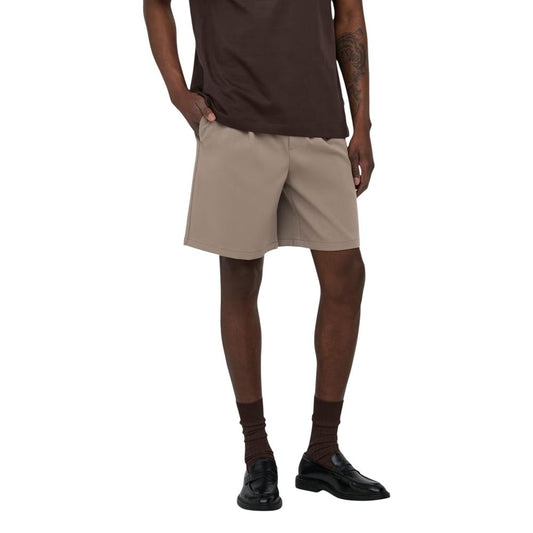 Only & Sons Beige Recycled Polyester Bermuda Shorts