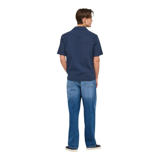 Only & Sons Blue Cotton Shortsleeve Shirt