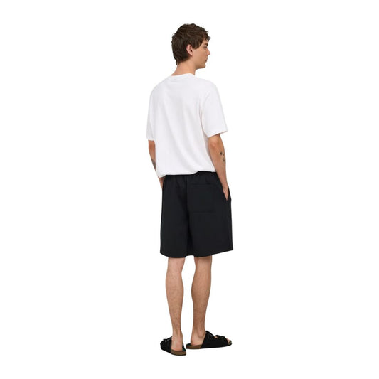 Only & Sons Black Recycled Polyester Bermuda Shorts