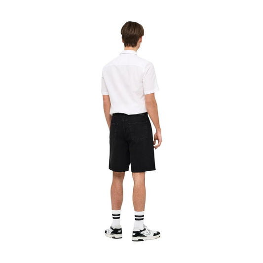 Only & Sons Black Organic Cotton Bermuda Shorts
