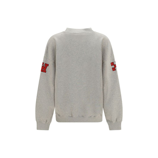 Off-White Gray Cotton Sweatshirt