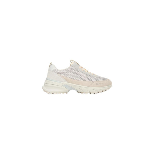 Calvin Klein Jeans Beige Leather Chunky Sneakers