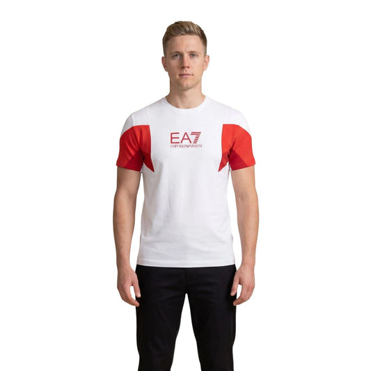 EA7 Emporio Armani White Cotton T-Shirt