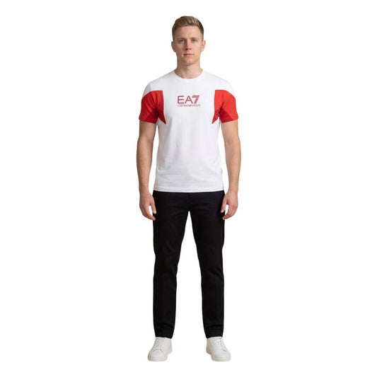 EA7 Emporio Armani White Cotton T-Shirt