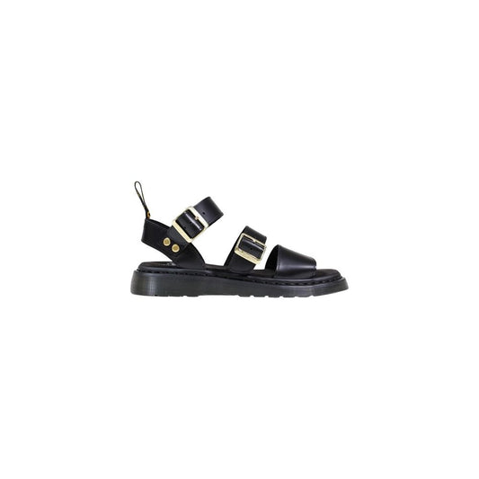 Dr. Martens Black Leather Flat Sandals