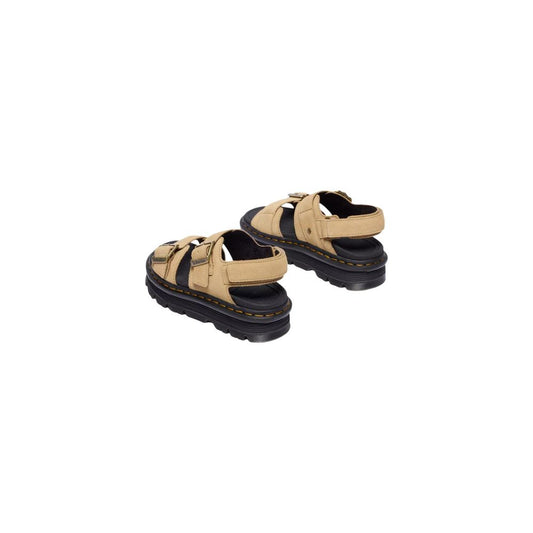 Dr. Martens Beige Leather Platform Sandals