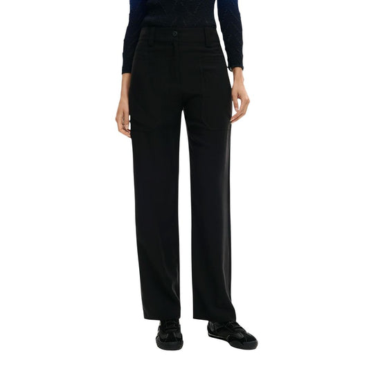 Desigual Black Viscose Casual Pants