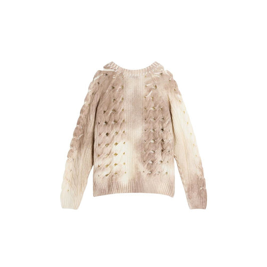 Desigual Beige Marabou Sweatshirt