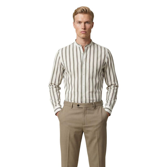 Gianni Lupo White Cotton Pattern Shirt