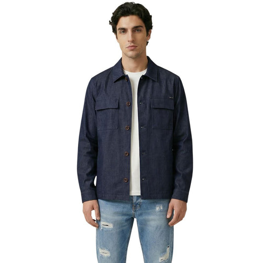 Gianni Lupo Blue Lyocell Jacket