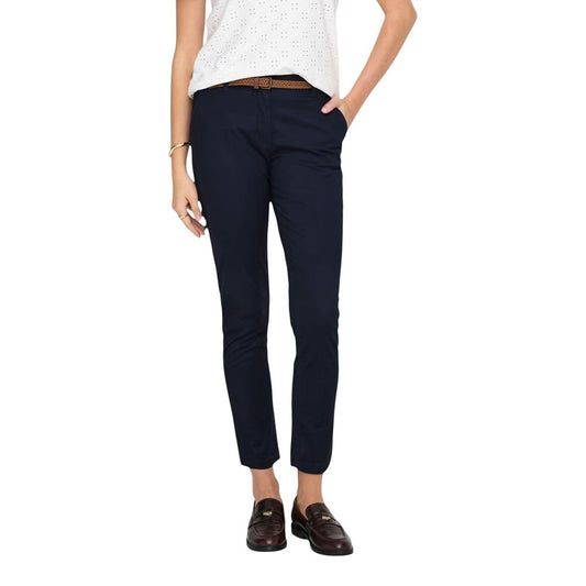 Jacqueline De Yong Blue Cotton Chino Pants