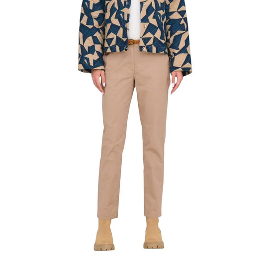 Jacqueline De Yong Beige Cotton Chino Pants