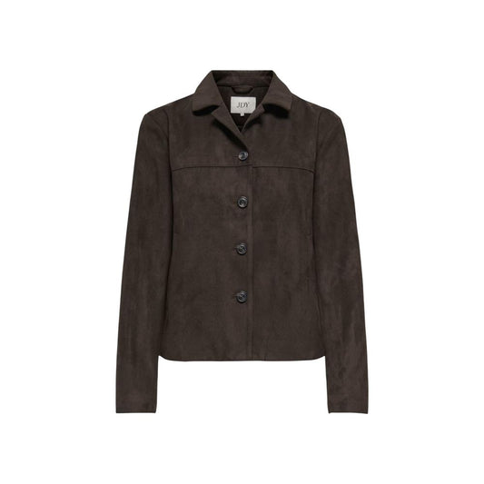 Jacqueline De Yong Brown Polyester Full-Length Jacket
