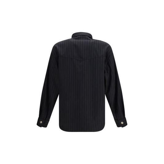Versace Black Wool Oves Aries Shirt