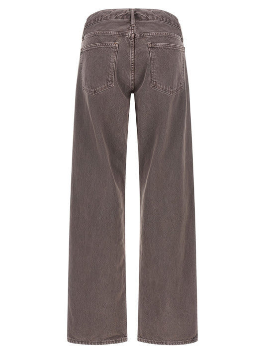 Agolde Purple Cotton Relaxed Fit Jeans