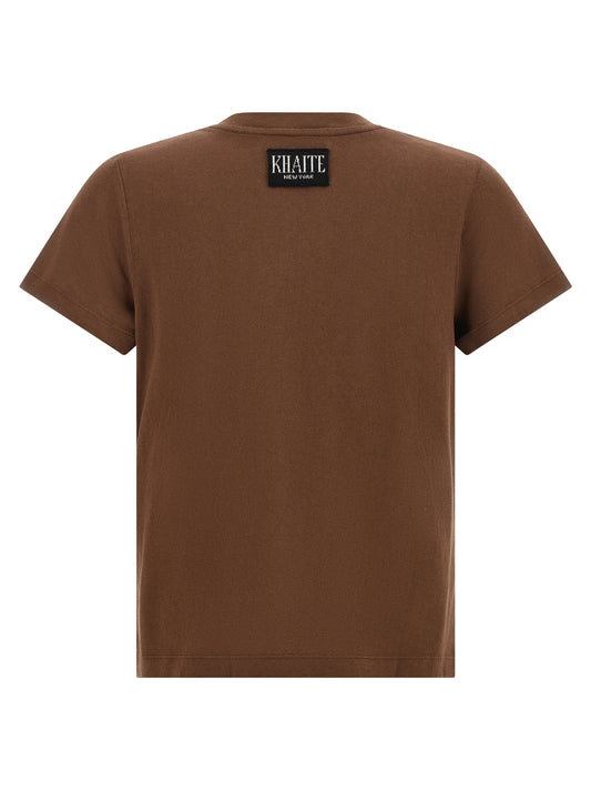 Khaite Brown Cotton T-Shirt