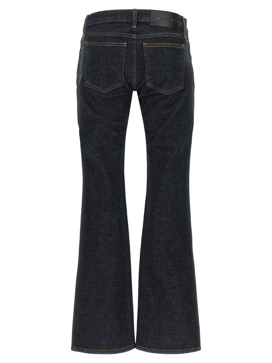 Khaite Blue Cotton Flared Jeans