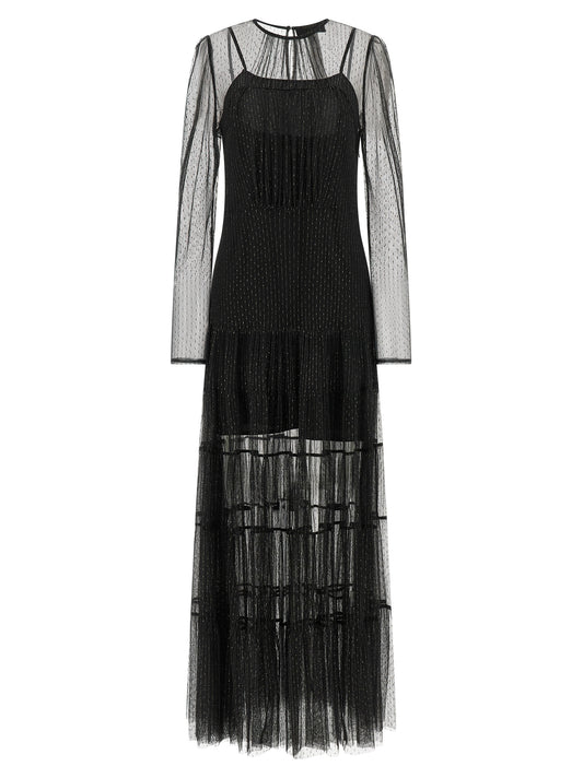 Twinset Black Polyamide Long Dress