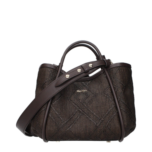 Max Mara Brown Raffia Handbag