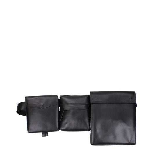 The Attico Black Leather Backpack