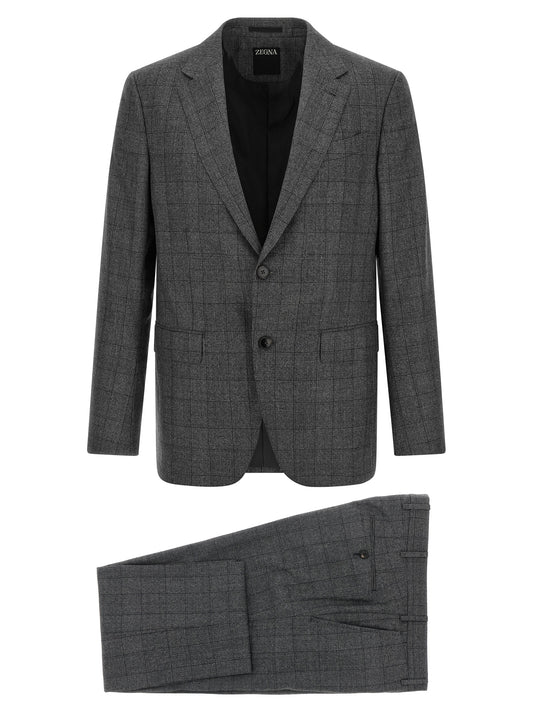 ZEGNA Gray Wool Two-Piece Suit