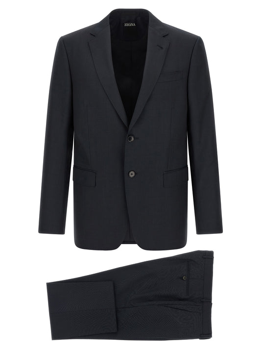 ZEGNA Blue Wool Two-Piece Suit