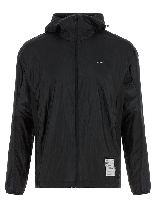 SATISFY Black Polyamide Shell Jacket