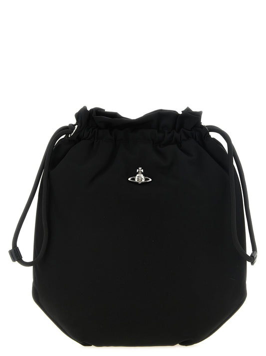 Vivienne Westwood Black Polyester Clutch Bag