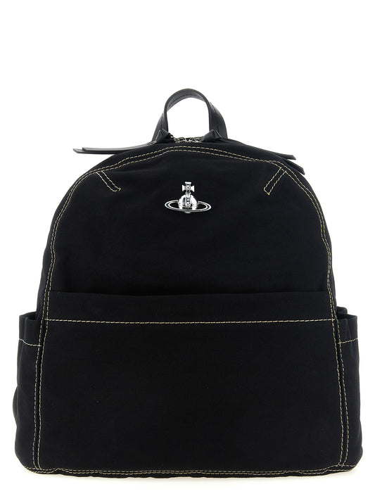 Vivienne Westwood Black Cotton Backpack