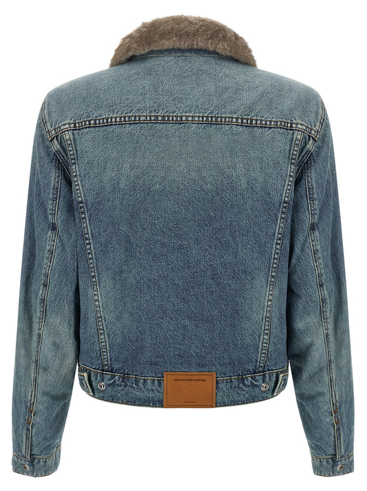 DENIM X ALEXANDER WANG Blue Cotton Denim Jacket