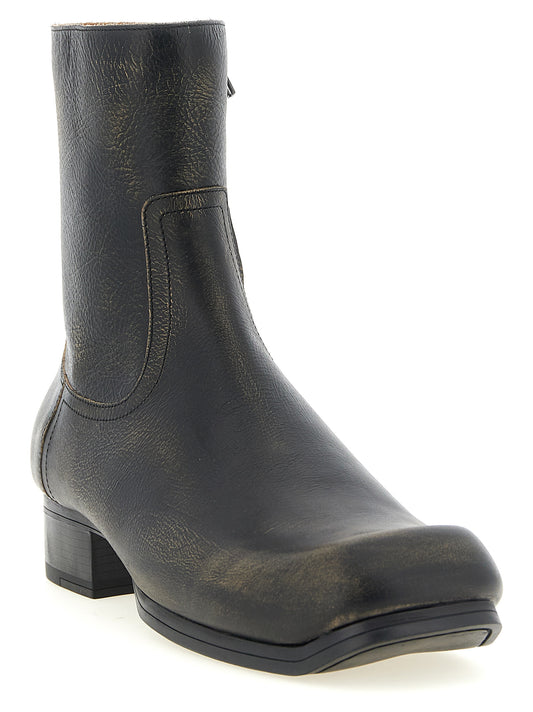 Maison Margiela Black Calfskin Ankle Boots