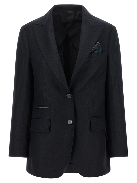Peserico Black Virgin Wool Blazer