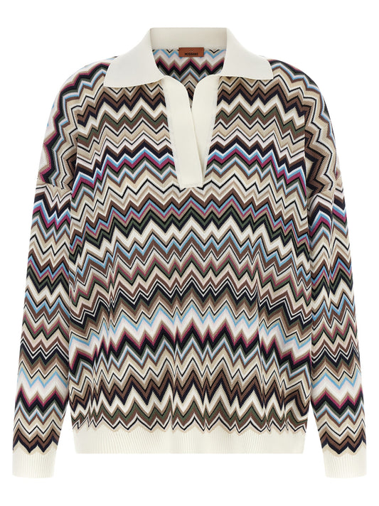 Missoni Multicolor Viscose Polo Shirt