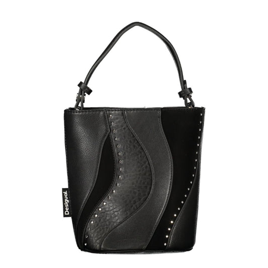 Desigual Nero Poliuretano Women's Bag with Shoulder Strap and Internal Pocket