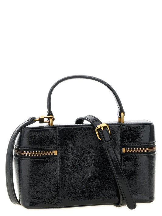 PINKO Black Calfskin Crossbody Bag