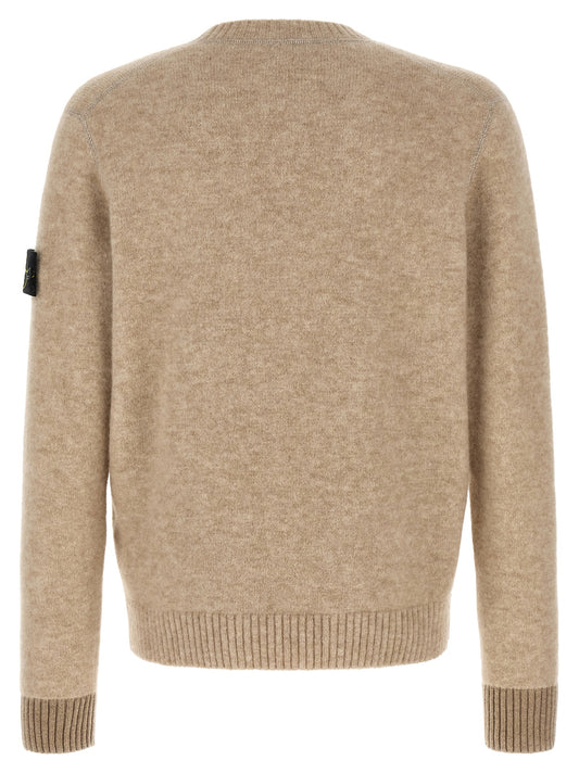 Stone Island Beige Wool Cardigan