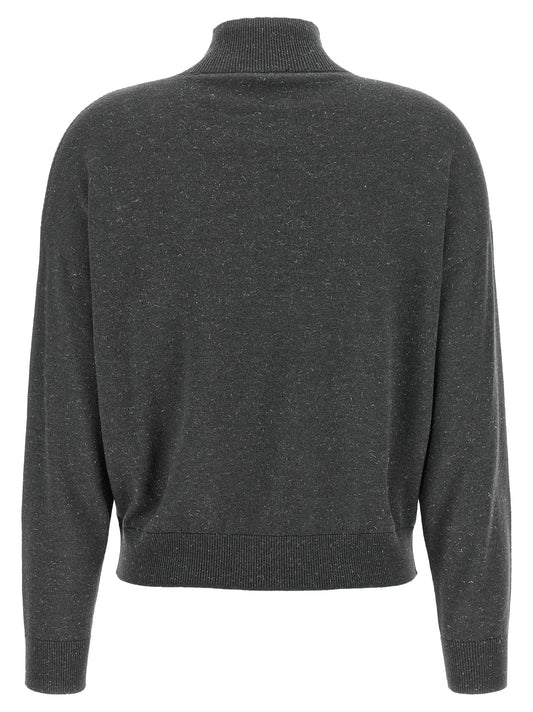Peserico Gray Virgin Wool Cardigan