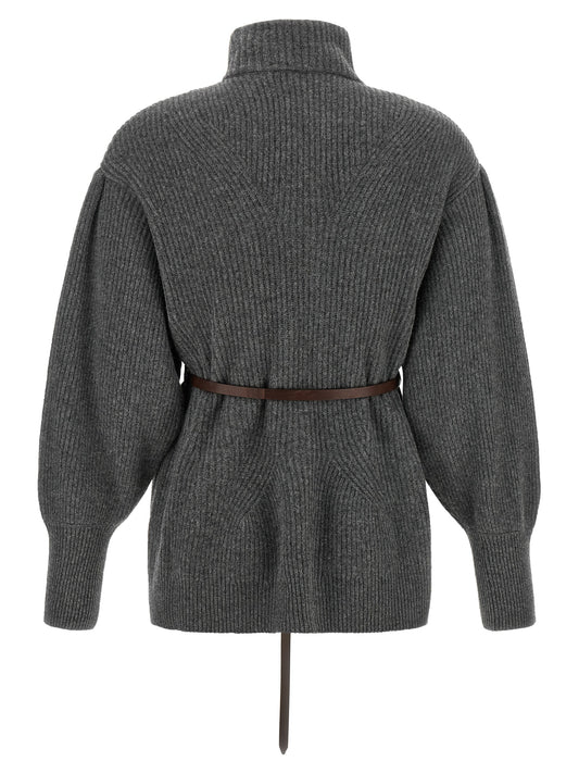 Brunello Cucinelli Gray Virgin Wool Cardigan